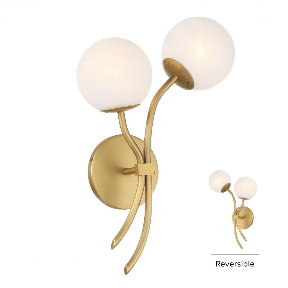 Curven - 2 Light Wall Sconce