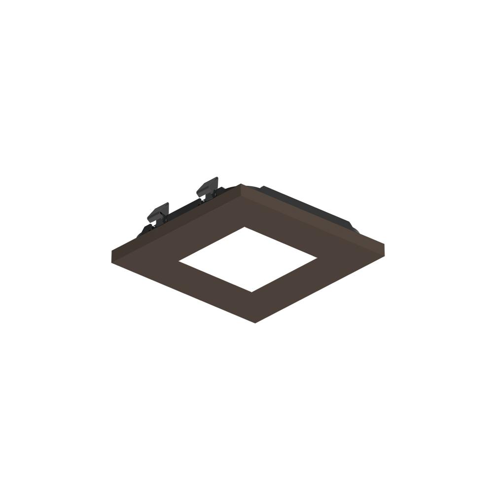 3" Apollo Square Flangeless Pinhole Trim, Bronze Finish