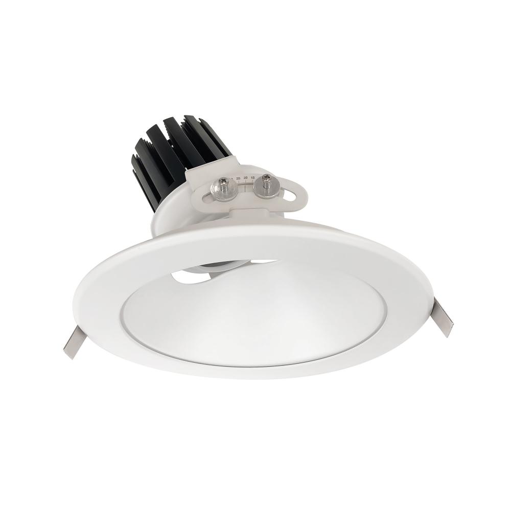 8" Sapphire III Round Adjustable Reflector, 3500lm, 3500K, Narrow Flood Optic, Matte Powder