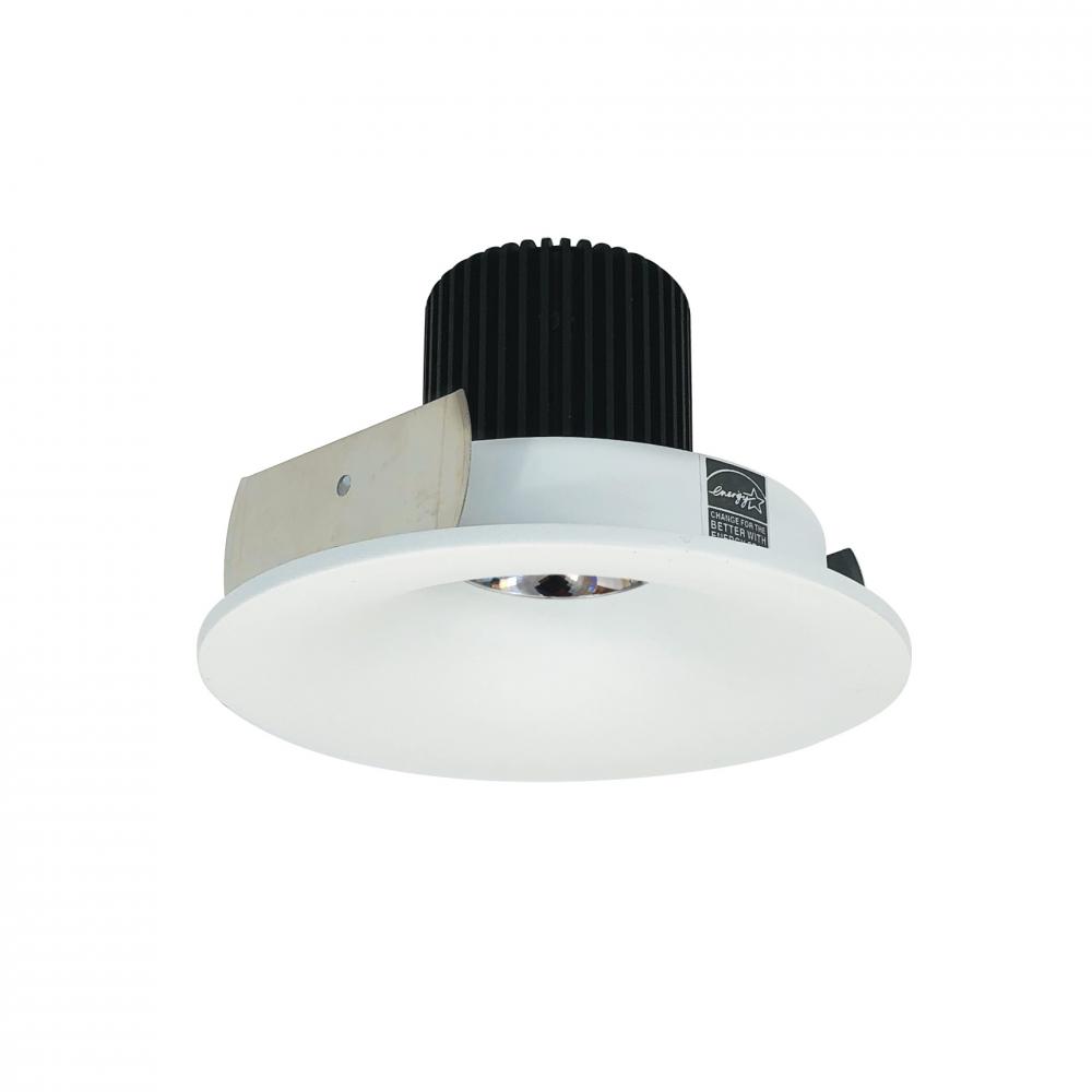 4" Iolite LED Round Bullnose, 10-Degree Optic, 950lm / 12W, 2700K, Matte Powder White Finish