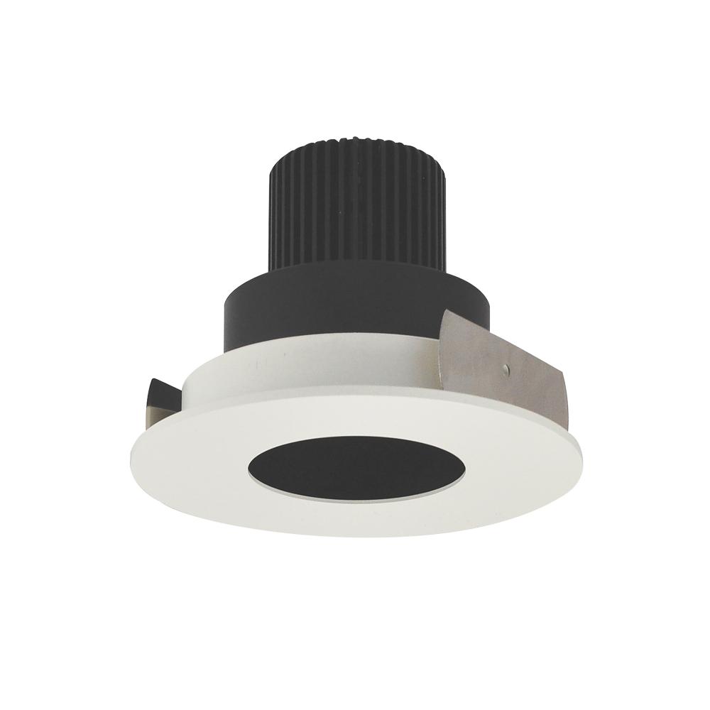 4" Iolite LED Round Pinhole, 1000lm / 14W, 2700K, Black Pinhole / Matte Powder White Flange