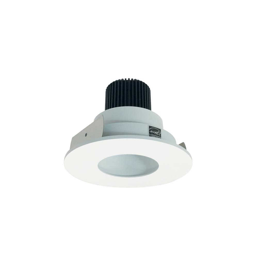 4" Iolite LED Round Pinhole, 1000lm / 14W, 2700K, Matte Powder White Pinhole / Matte Powder