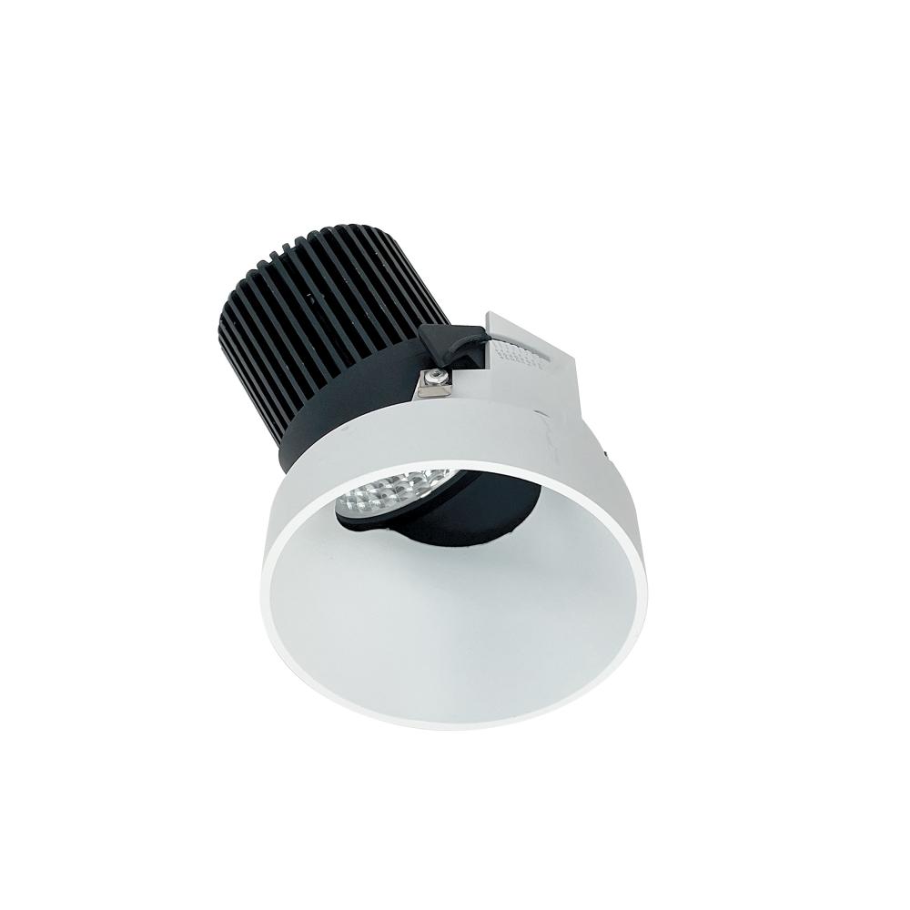 4" Iolite LED Round Trimless Adjustable Slot, 1000lm / 14W, 3000K, Matte Powder White Finish