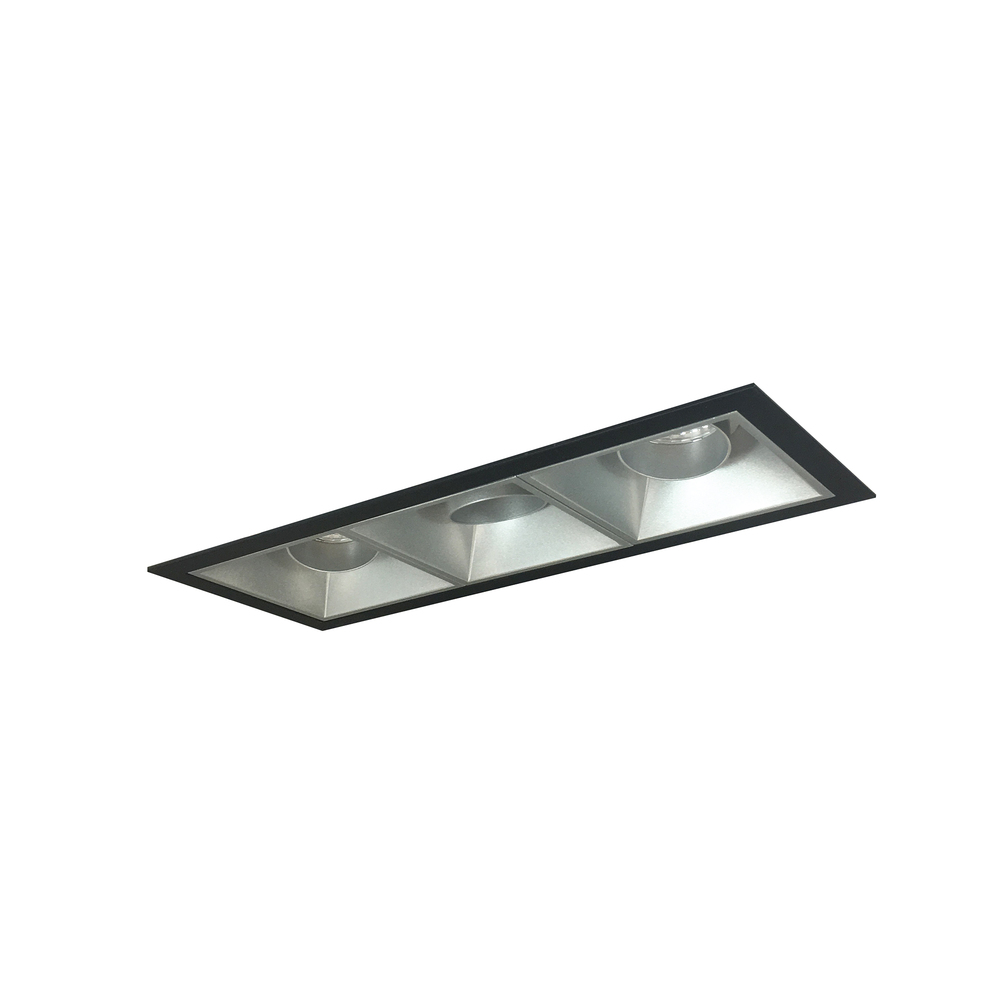 Iolite MLS 3-Head Trim Set, Black Flange, 3500K, 1000lm, Haze Adj. Snoot/Adj. Gimbal Trims
