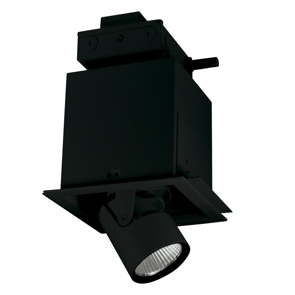 Pull-Down LED Trimless 1-Head MLS, 30W / 2100lm per Head, Flood, 4000K, Black, 277V 0-10V Dimming