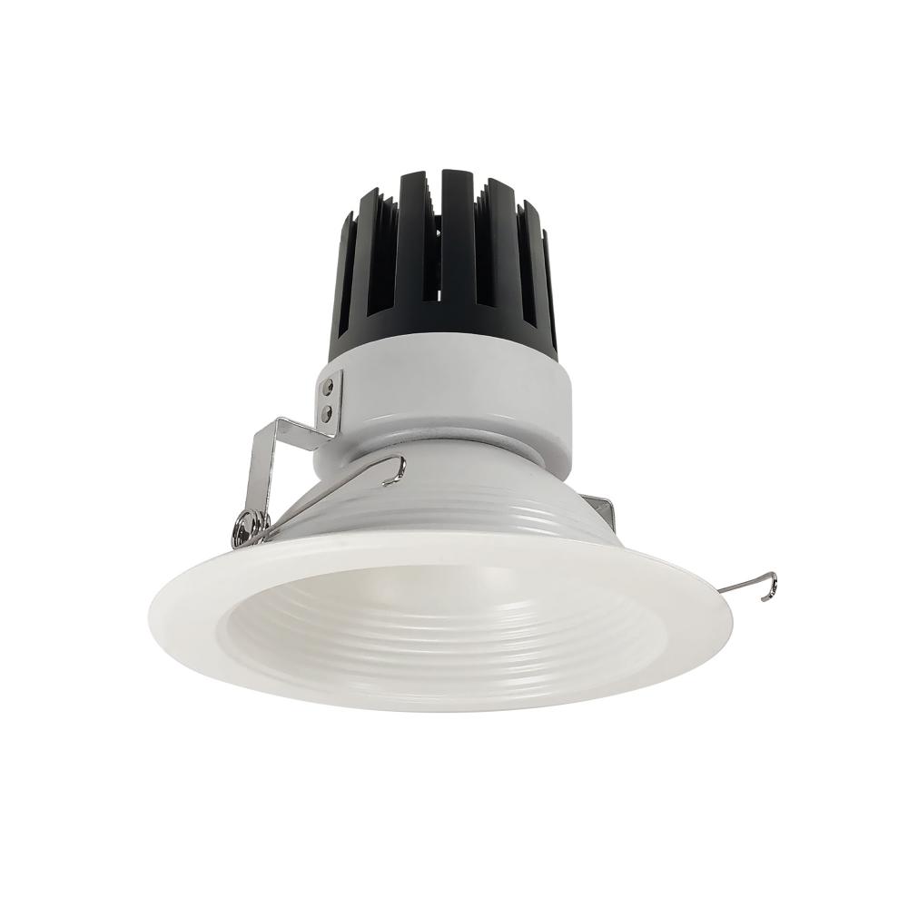 6" Marquise III Round Baffle, 2500lm, 3000K, Flood Optic, White Baffle/White Flange