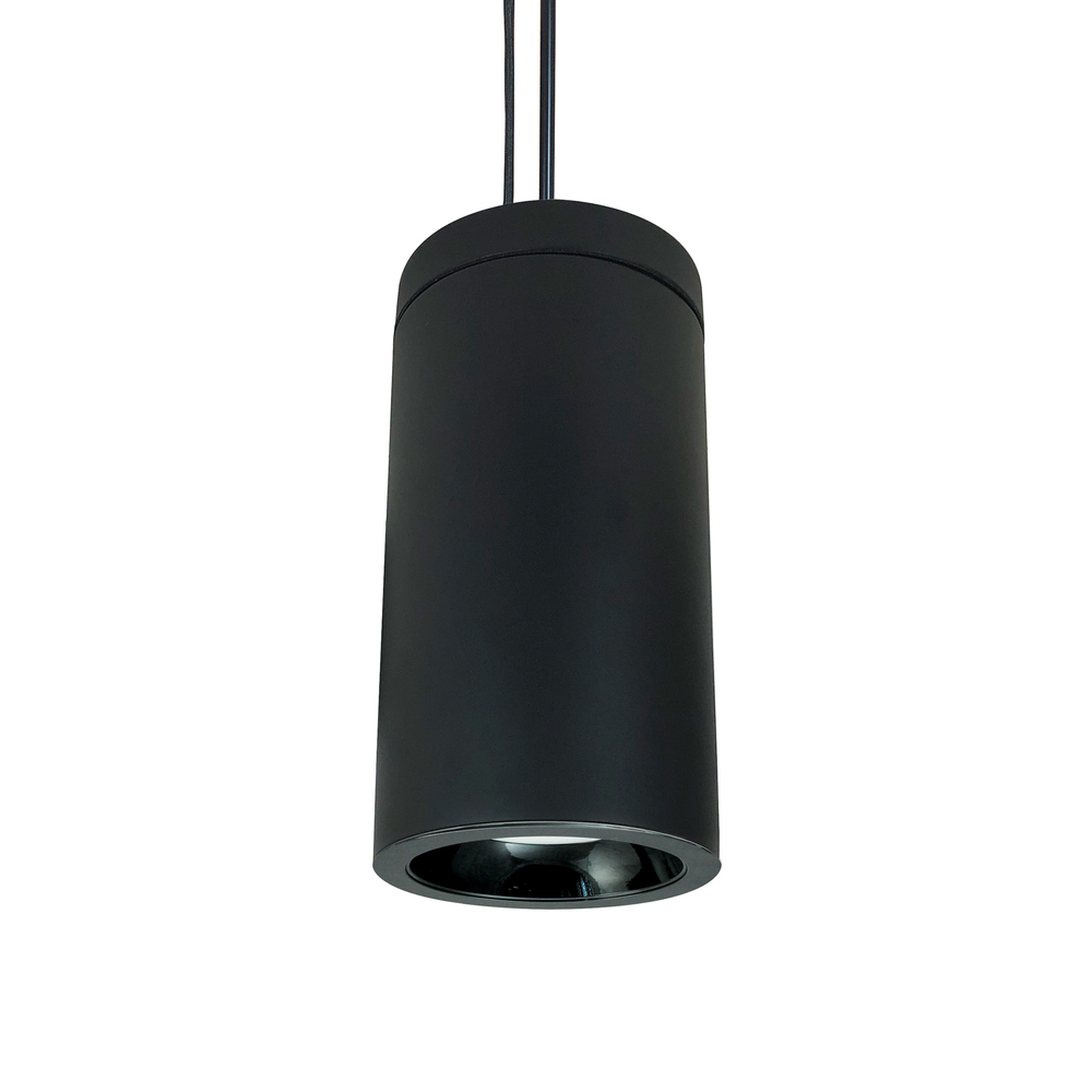6" Cobalt Pendant Mount Cylinder, Black, 750L, 3500K, Black Reflector, 120V Triac/ELV/0-10V &