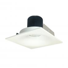 Nora NIO-4SNB50XMPW - 4" Iolite LED Square Bullnose, 800lm / 14W, 5000K, Matte Powder White Finish