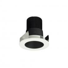 Nora NIOB-2RNDC27QBW - 2" Iolite LED Round Reflector, 10-Degree Optic, 800lm / 12W, 2700K, Black Reflector / White