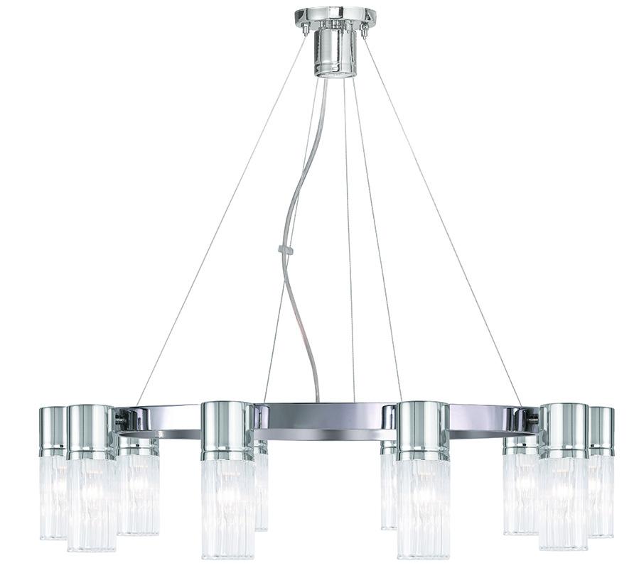 Polished Chrome Livex Lighting 50693-05 Transitional Three Light Mini Chandelier from Midtown Collection Finish 