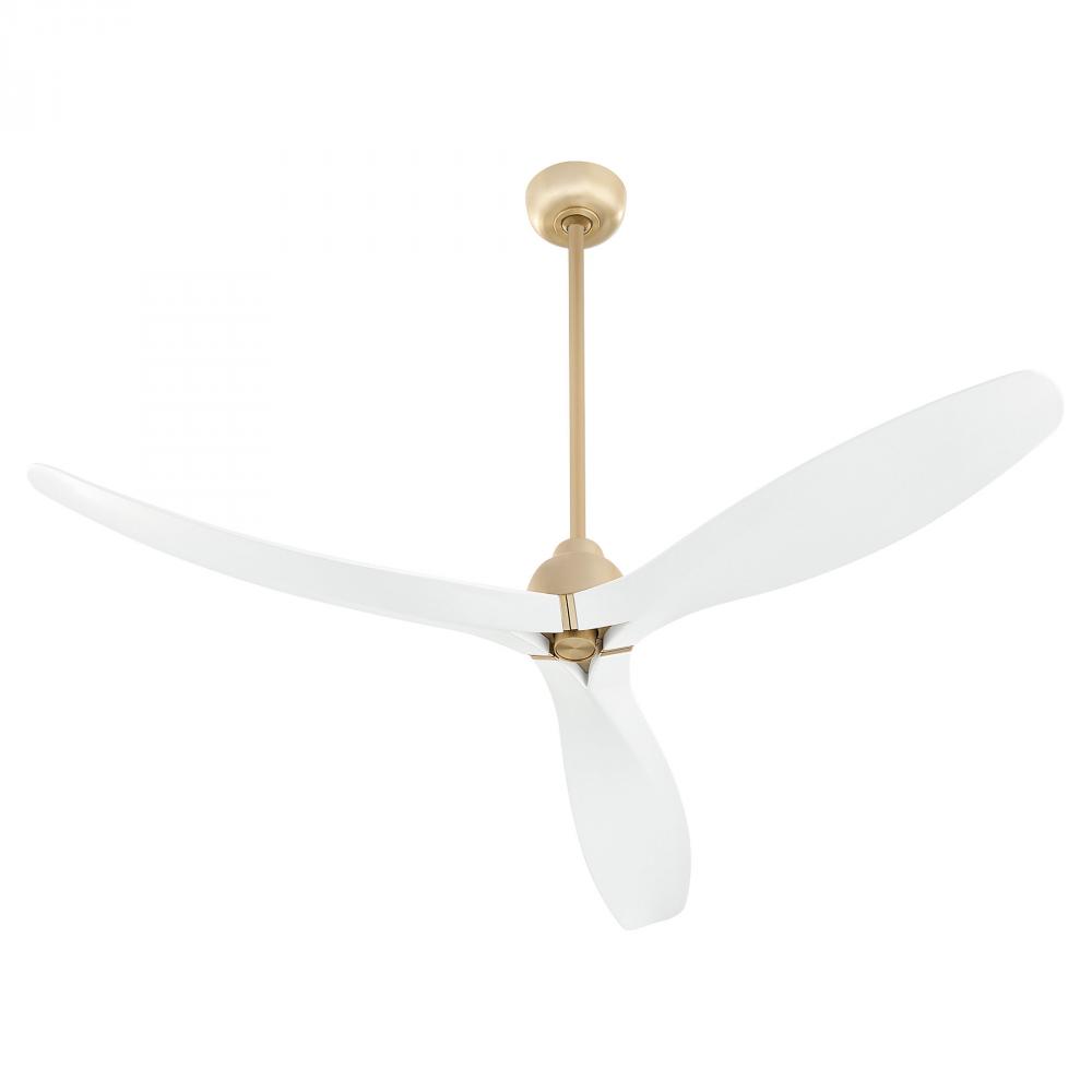 Bora Bora 62" Ceiling Fan Aged Brass - Studio White