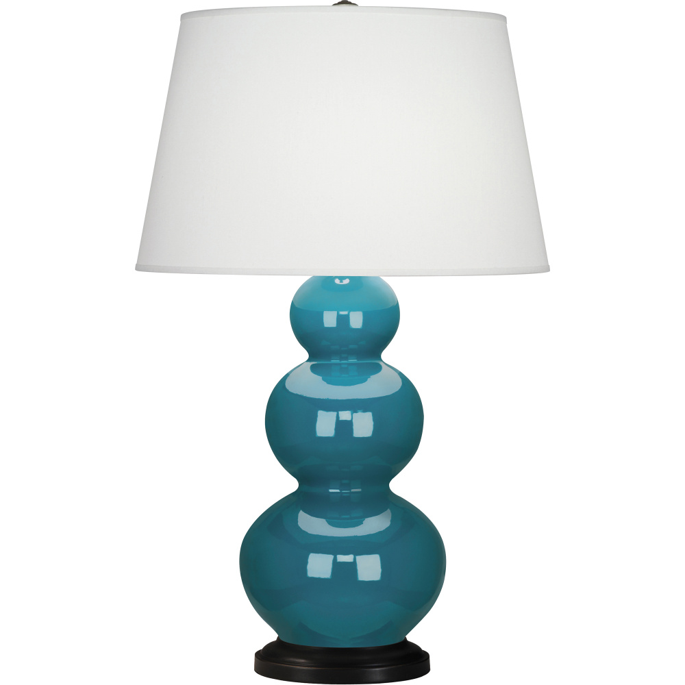 Peacock Triple Gourd Table Lamp