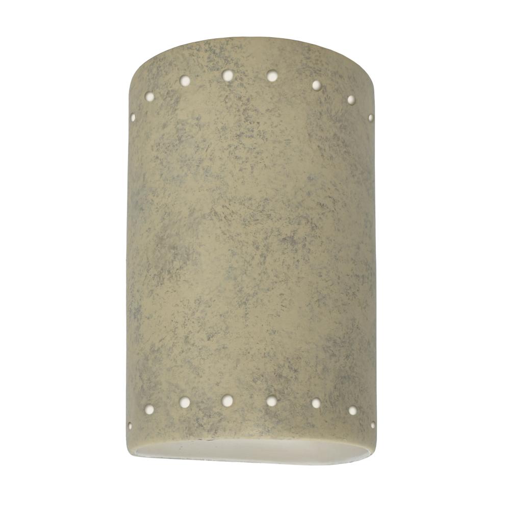Small ADA Cylinder w/ Perfs - Closed Top (Outdoor) - LED