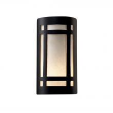 Justice Design Group CER-5490W-CRB-LED1-1000 - Large ADA Craftsman Window - Closed Top (Outdoor) - LED