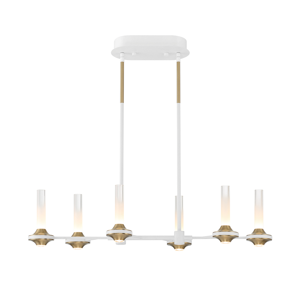 TORCIA, 6LT CHANDELIER L,WHITE