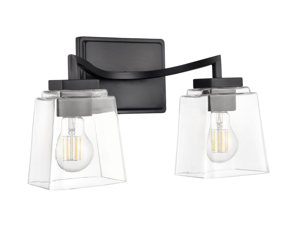 Avenna 14.5" Wide 2-Light Vanity - Matte Black