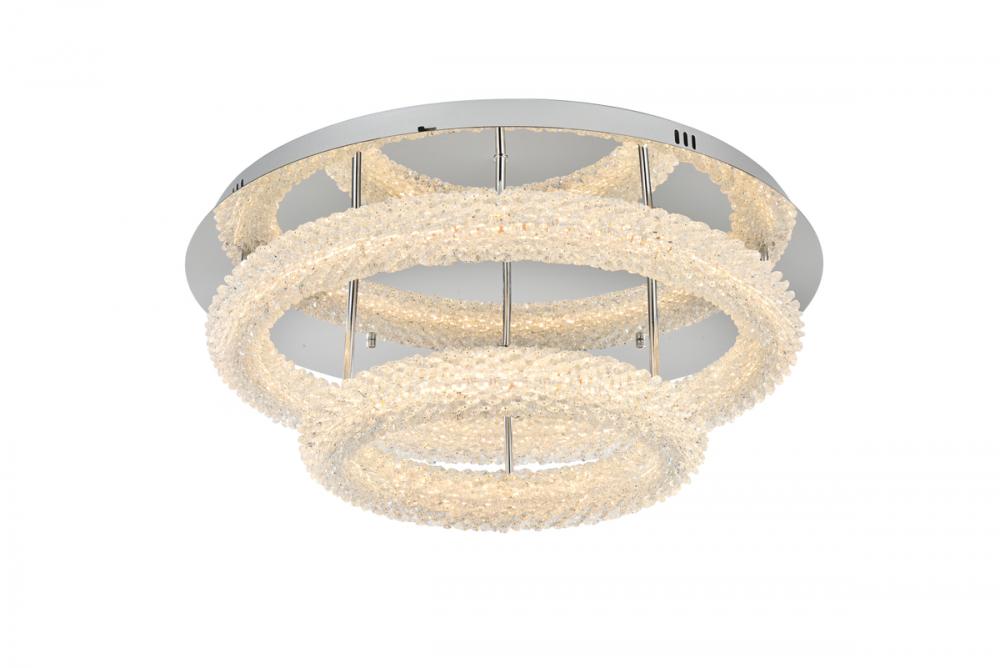 Bowen Flush Mount D26'' H10'' LED 54W DIM 3CCT  Chrome