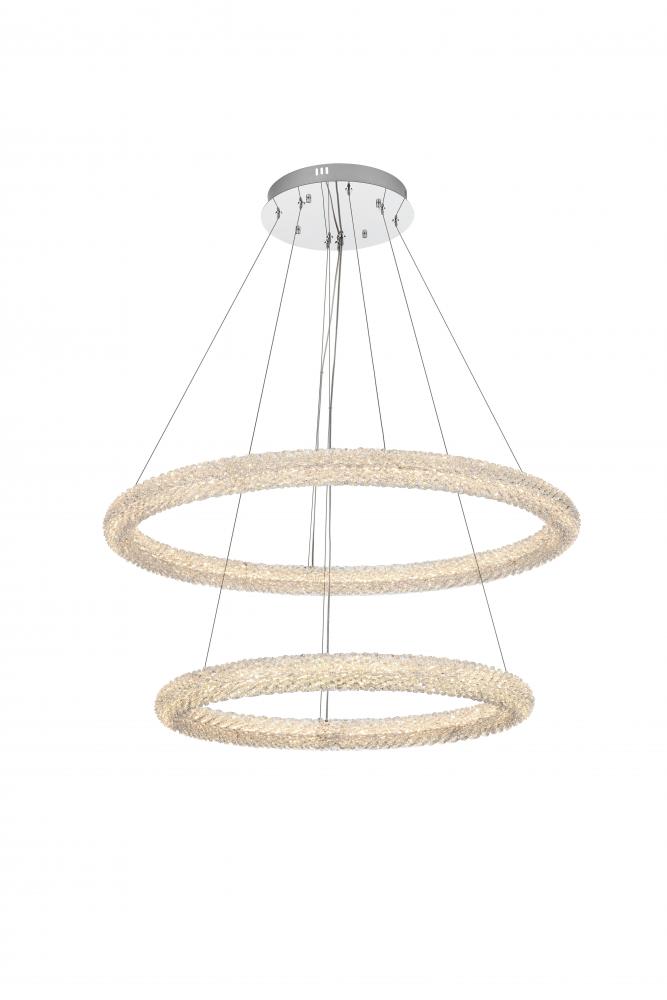 Bowen Hang D35.5"+D27.5"H12"LED 80W L2 Chrome