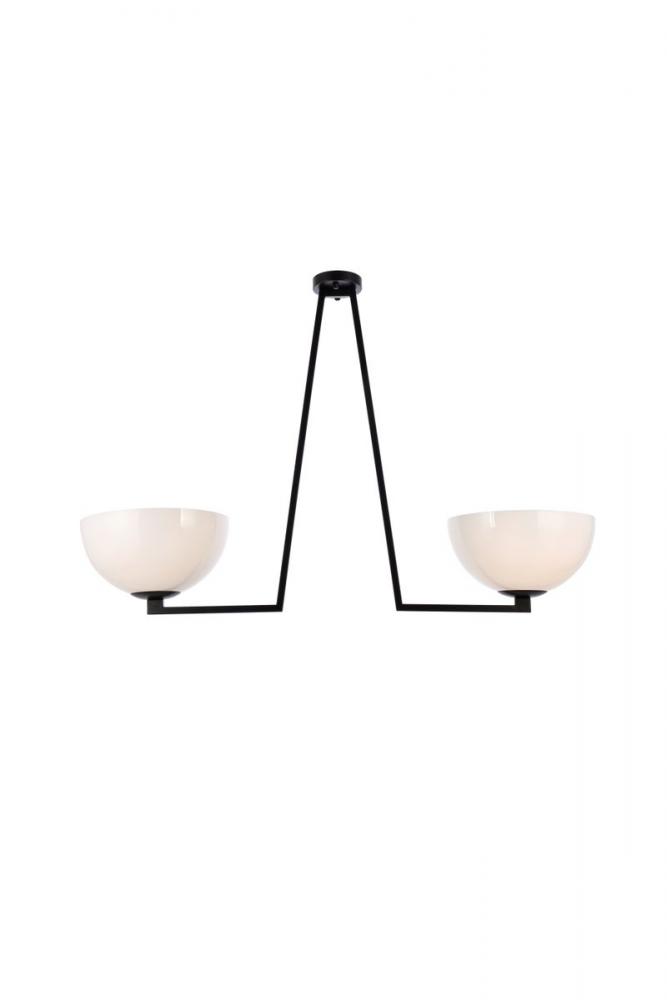 Jeanne Ceiling Lamp L46.1W13"H31.1" Black