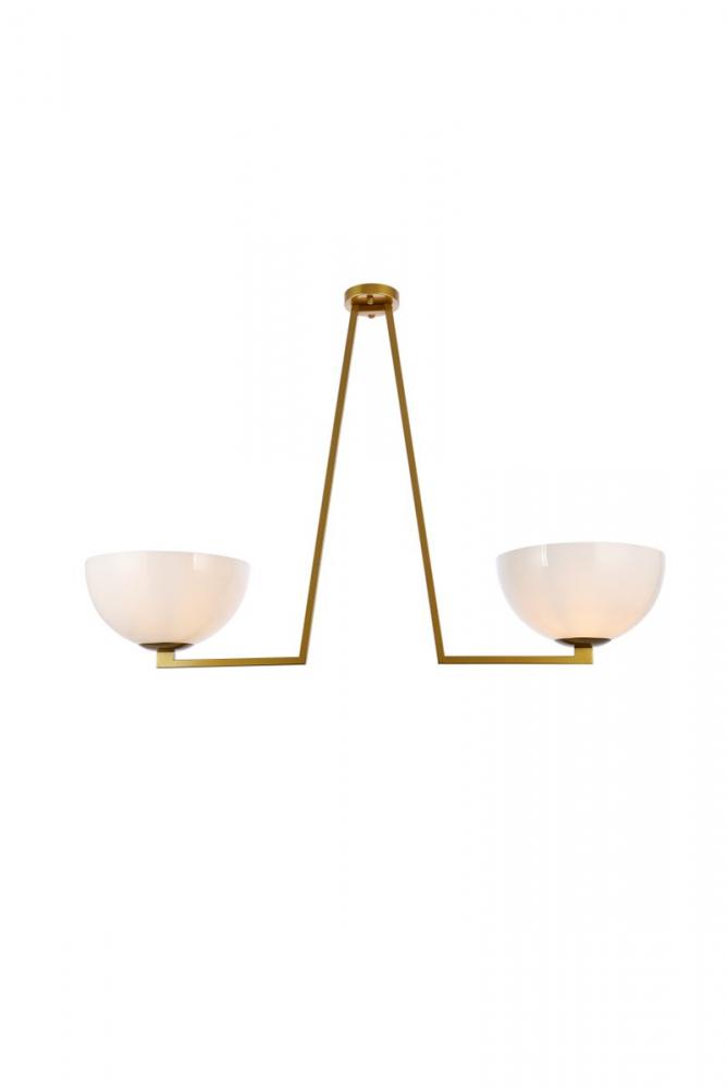 Jeanne Ceiling Lamp L46.1"W13"H31.1" Brass