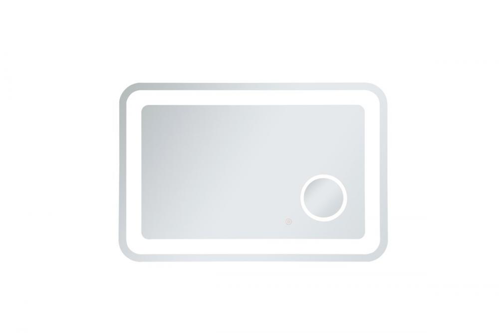 Lux 24in x 36in Hardwired LED mirror with magnifier & color changing temperature 3000K/4200K/6000K