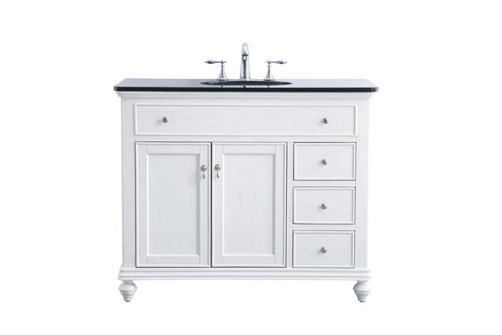 42 in. Single Bathroom Vanity set in antique white
