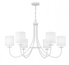 Savoy House Meridian M100117BQW - 6-Light Chandelier in Bisque White