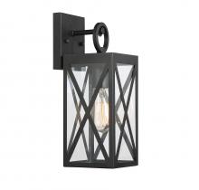 Savoy House Meridian M50027BK - 1-Light Outdoor Wall Lantern in Black