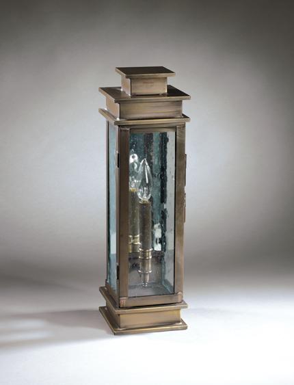 Wall Verdi Gris 1 Candelabra Socket Clear Glass
