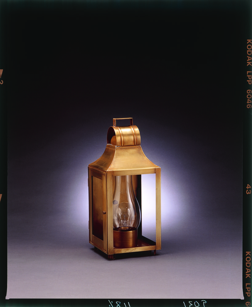 Culvert Top Wall Dark Antique Brass Medium Base Socket With Chimney Clear Glass