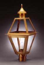 Northeast Lantern 1013-DAB-LT3-FST - Post Dark Antique Brass 3 Candelabra Sockets Frosted Glass