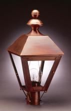 Northeast Lantern 1123-DAB-LT3-FST - Post Dark Antique Brass 3 Candelabra Sockets Frosted Glass