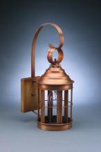 Northeast Lantern 3317-DB-MED-CLR-NS - Cone Top Wall Dark Brass Medium Base Socket Clear Glass Open Bottom No Scroll