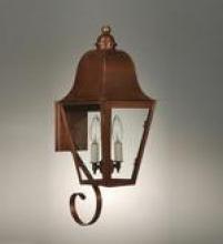 Northeast Lantern 6406-AB-LT2-CLR - Bracket Wall Fixture Bottom Scroll  Antique Brass Finish  2 Candelabra Sockets  Clear Glas