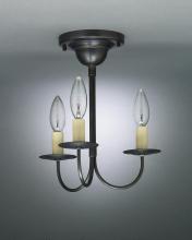 Northeast Lantern 903F-DAB-LT3 - Hanging J-Arms Dark Antique Brass 3 Candelabra Sockets