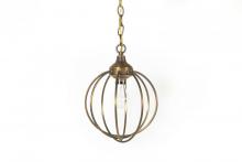 Northeast Lantern CH902-AB-MED - Small Hanging Circle Chandelier Antique Brass Medium Base Socket